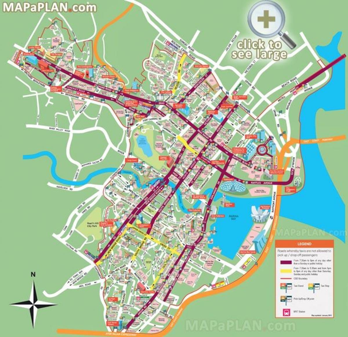 แผนที่ของเมืองสิงคโปร์