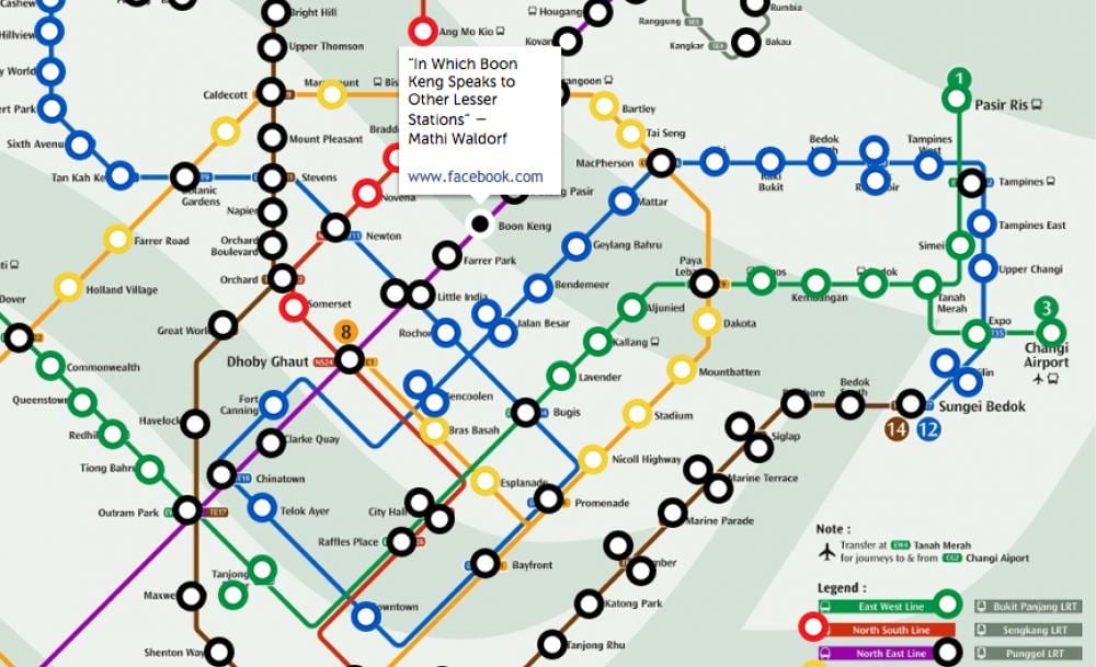 แผนที่ที่สิงคโปร์ mrt