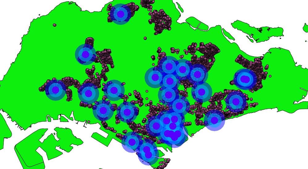 แผนที่ของ hdb แผนที่