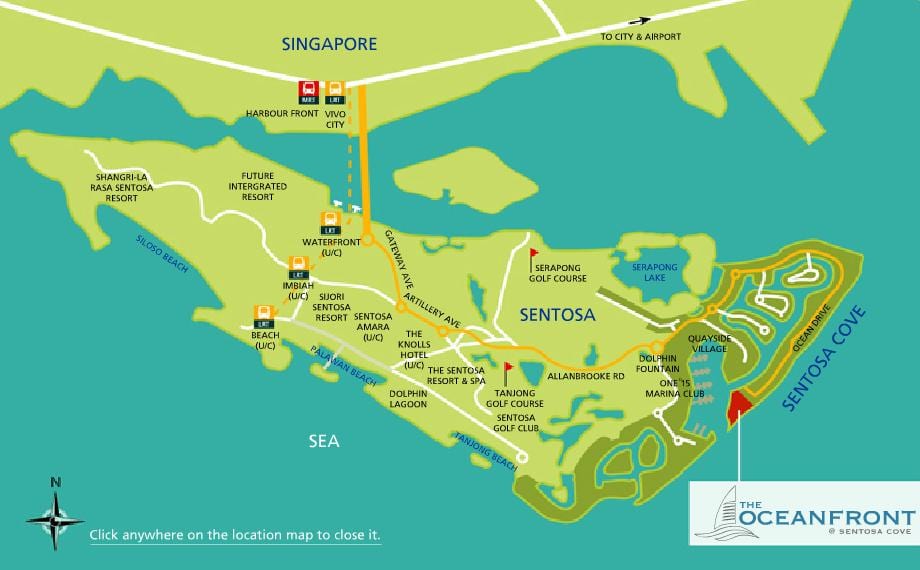 แผนที่ของ sentosa