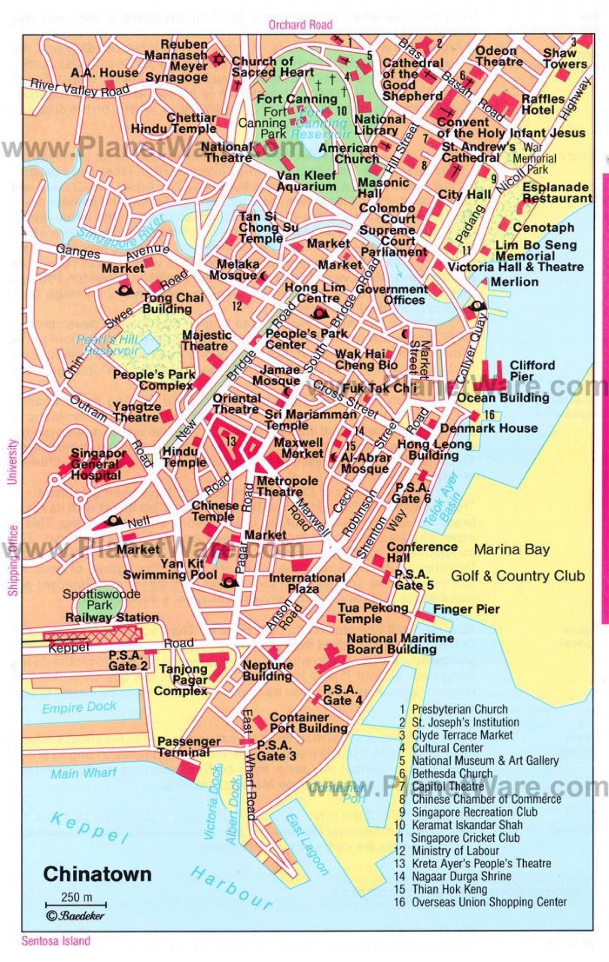 chinatown สิงคโปร์นแผนที่