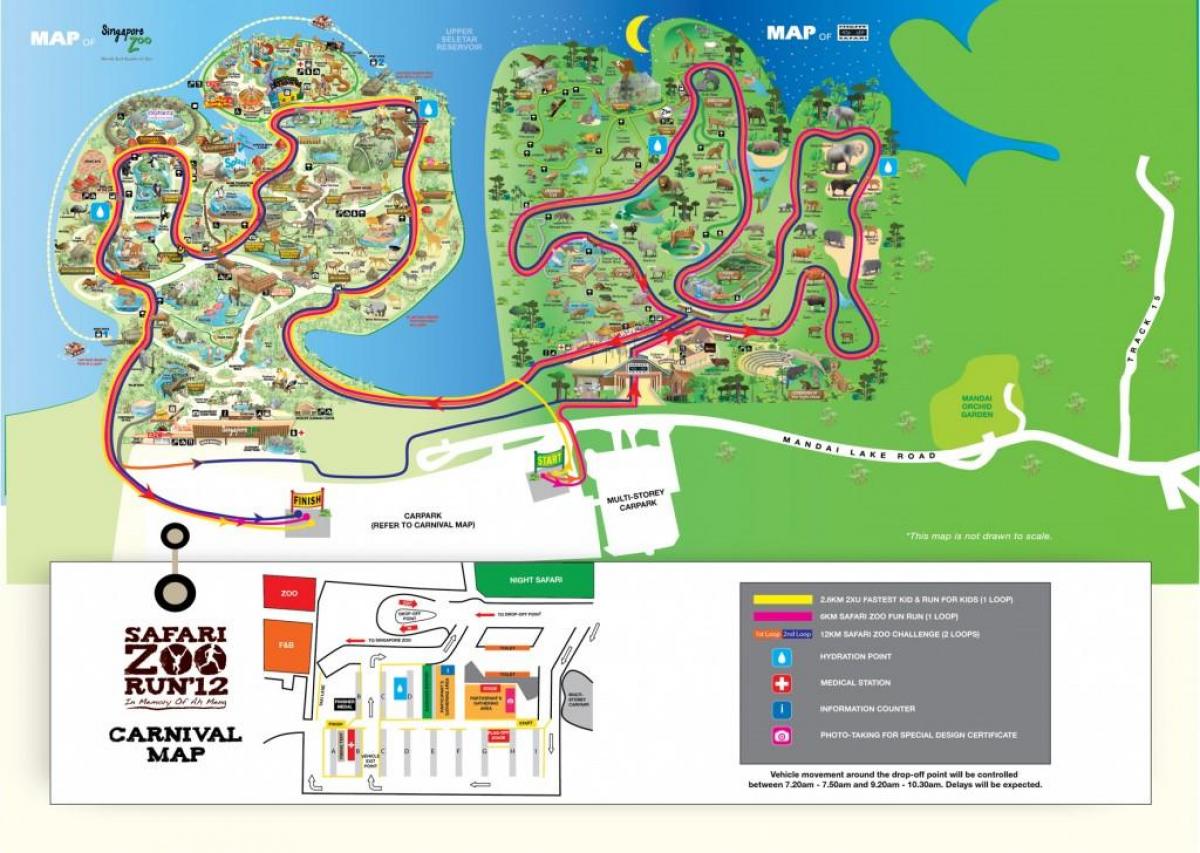 แผนที่ของสวนสัตว์สิงคโปร์