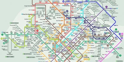 แผนที่ของขนส่งสิงคโปร์