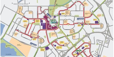 แผนที่ของ cycling สิงคโปร์