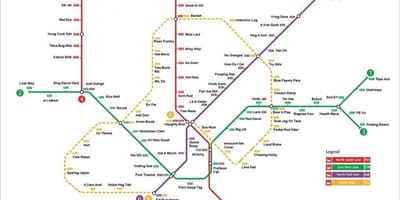 สิงคโปร์ mrt นแผนที่สถานี