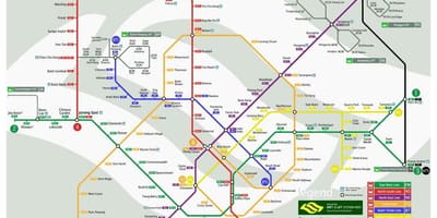 แผนที่ของสิงคโปร์ mrt