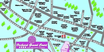 Orchard งถนนแผนที่มุม(หน่วยเป็นองศา):