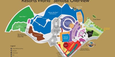 Resorts โลก Sentosa แผนที่