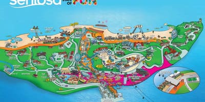 แผนที่ของ sentosa เกาะ