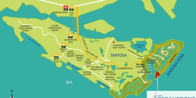 แผนที่ของ sentosa