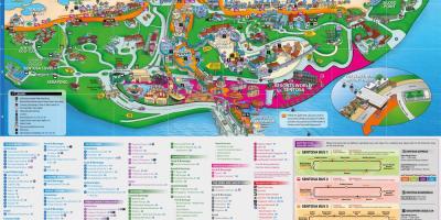 Sentosa แผนที่ attractions
