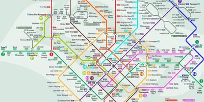 Smrt สิงคโปร์นแผนที่